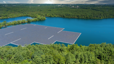 Floating photovoltaics on lakes